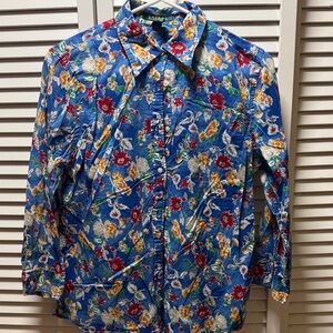 Ralph Lauren Blue Floral Shirt
